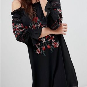 ASOS Parisian off the shoulder Embroidered Dress